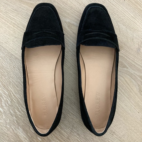 J.Crew Black Suede Loafers Sz 5.5 - Picture 2 of 6